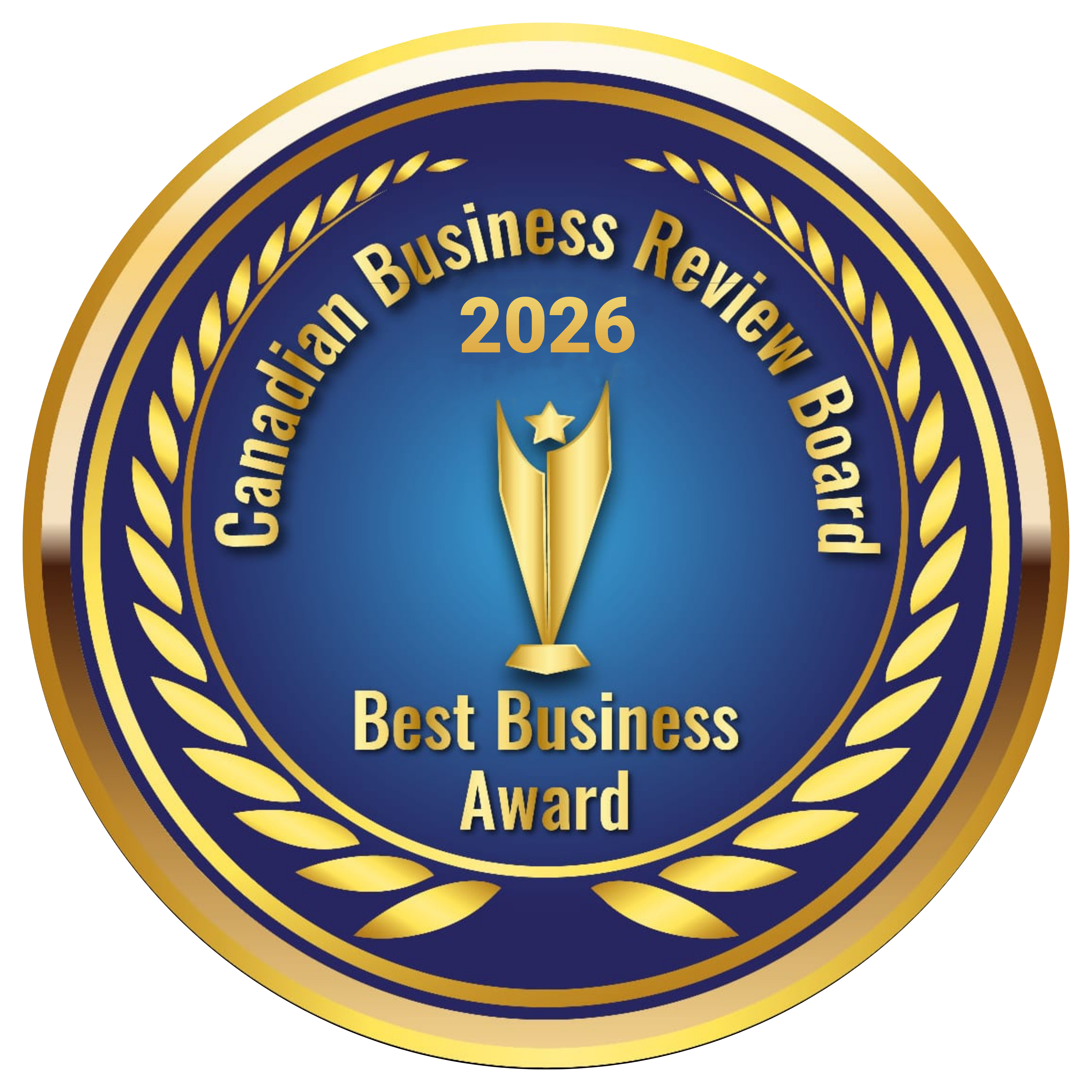 2026 Canadian Business Review Board Best Business Award badge